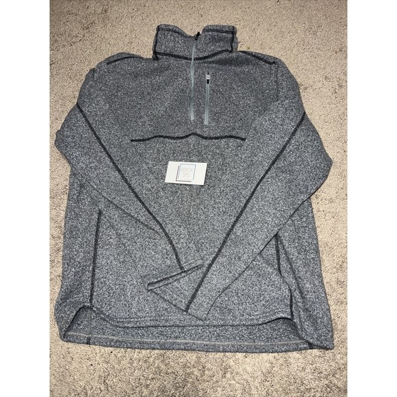 Eddie Bauer Mens Gray Fleece Ful Zip Jacket Size Large NWOT - Picture 1 of 2